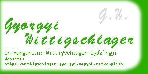 gyorgyi wittigschlager business card